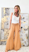 Born Free Linen Italian Palazzo - Camel-170 Bottoms-Germany-Coastal Bloom Boutique, find the trendiest versions of the popular styles and looks Located in Indialantic, FL