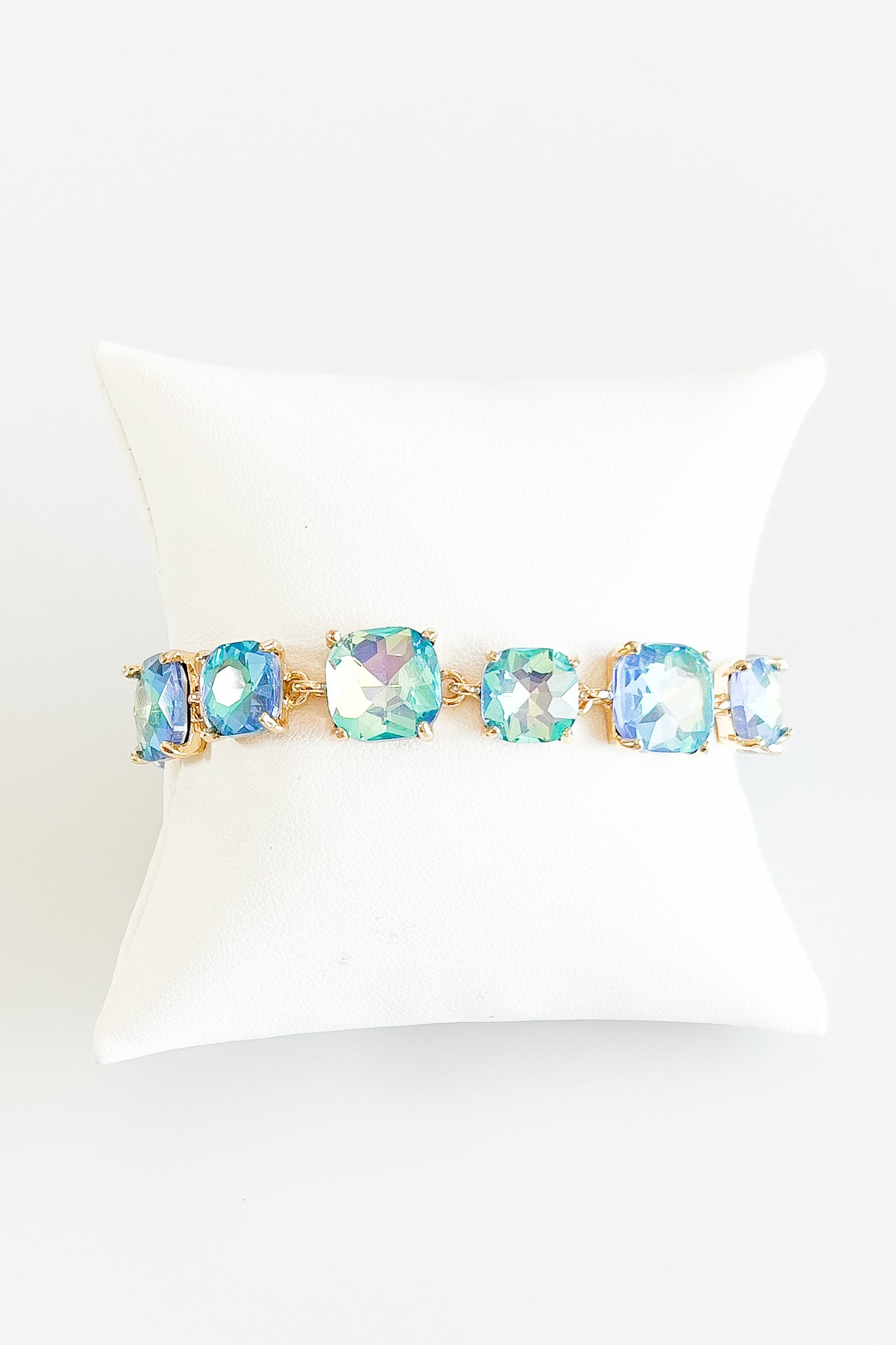 Cushion Stone Bracelet - Blue-230 Jewelry-NYW-Coastal Bloom Boutique, find the trendiest versions of the popular styles and looks Located in Indialantic, FL