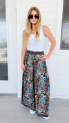 Paisley Italian Palazzo Pants-170 Bottoms-Venti6 Outlet-Coastal Bloom Boutique, find the trendiest versions of the popular styles and looks Located in Indialantic, FL