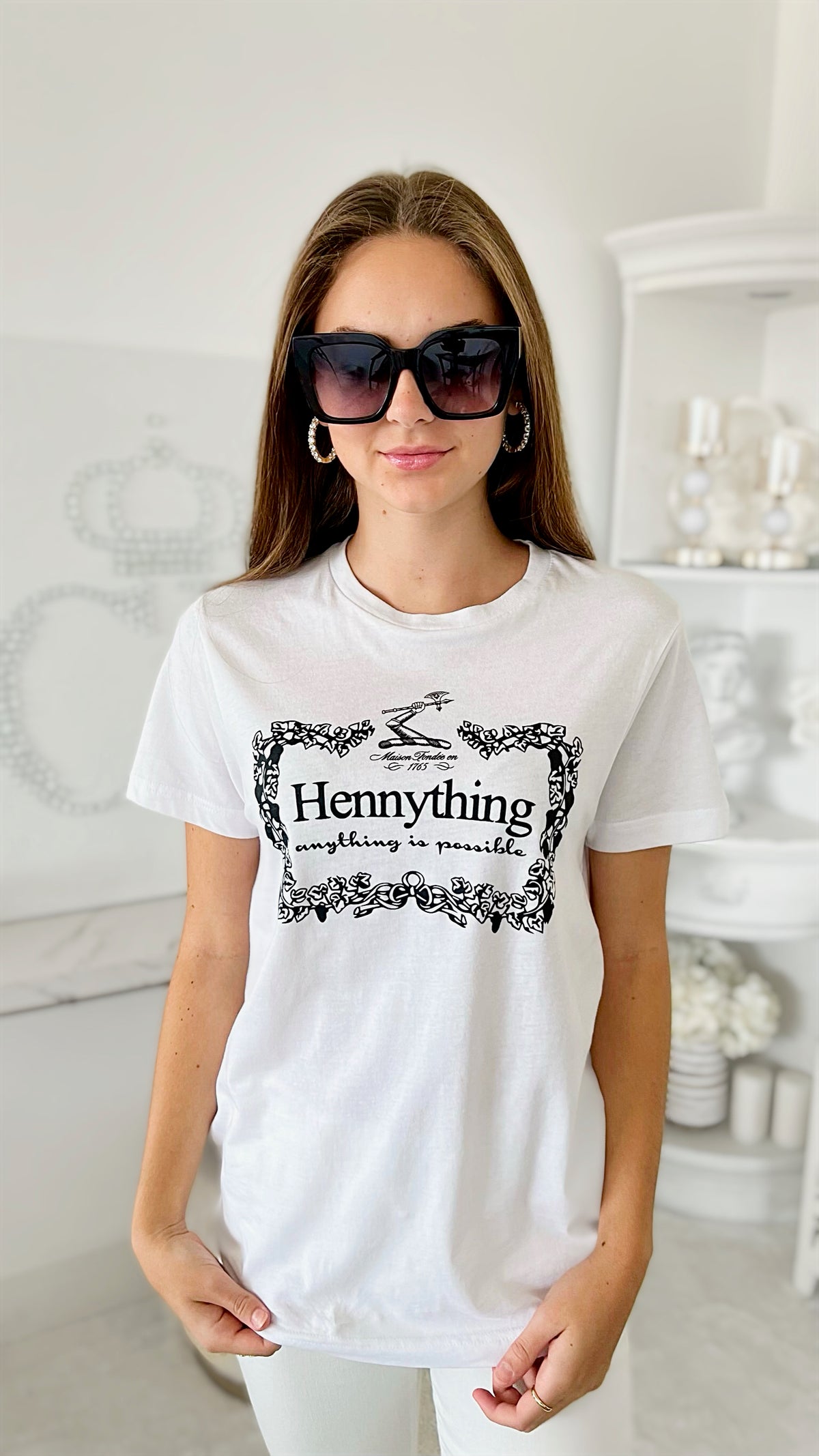 Hennything Graphic Tee-120 Graphic-Polar Bee-Coastal Bloom Boutique, find the trendiest versions of the popular styles and looks Located in Indialantic, FL