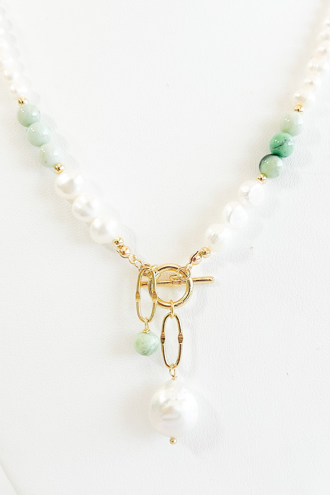 Cultured Pearl & Teal Toggle Necklace-230 Jewelry-Darling-Coastal Bloom Boutique, find the trendiest versions of the popular styles and looks Located in Indialantic, FL