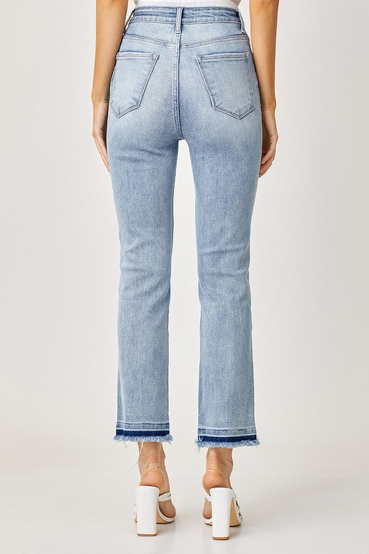 Button Down Straight Jean-190 Denim-Risen-Coastal Bloom Boutique, find the trendiest versions of the popular styles and looks Located in Indialantic, FL