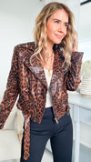 Reptile Moto Jacket-130 Long Sleeve Tops-Michel-Coastal Bloom Boutique, find the trendiest versions of the popular styles and looks Located in Indialantic, FL