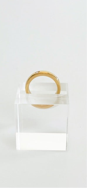 Studded CZ Ring - Gold-230 Jewelry-NYW-Coastal Bloom Boutique, find the trendiest versions of the popular styles and looks Located in Indialantic, FL