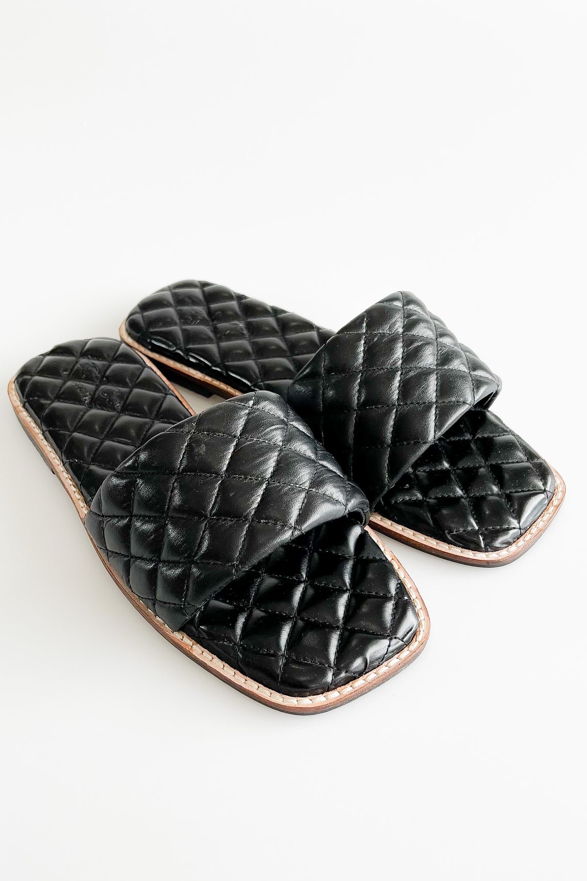 Handcrafted Quilted Summer Flats - Black-250 Shoes-RagCompany-Coastal Bloom Boutique, find the trendiest versions of the popular styles and looks Located in Indialantic, FL