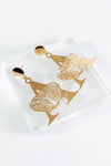 Fierce Letter A Earrings - Gold-230 Jewelry-Golden Stella-Coastal Bloom Boutique, find the trendiest versions of the popular styles and looks Located in Indialantic, FL