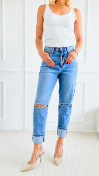 High Waisted Straight Jeans