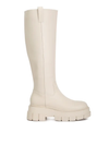 Take Me to Aspen Ecru Faux Leather Platform Knee Length Boots-250 Shoes-RagCompany-Coastal Bloom Boutique, find the trendiest versions of the popular styles and looks Located in Indialantic, FL