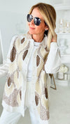 Leaf Embroidered Button Up Top-130 Long Sleeve Tops-TOUCHE PRIVE-Coastal Bloom Boutique, find the trendiest versions of the popular styles and looks Located in Indialantic, FL