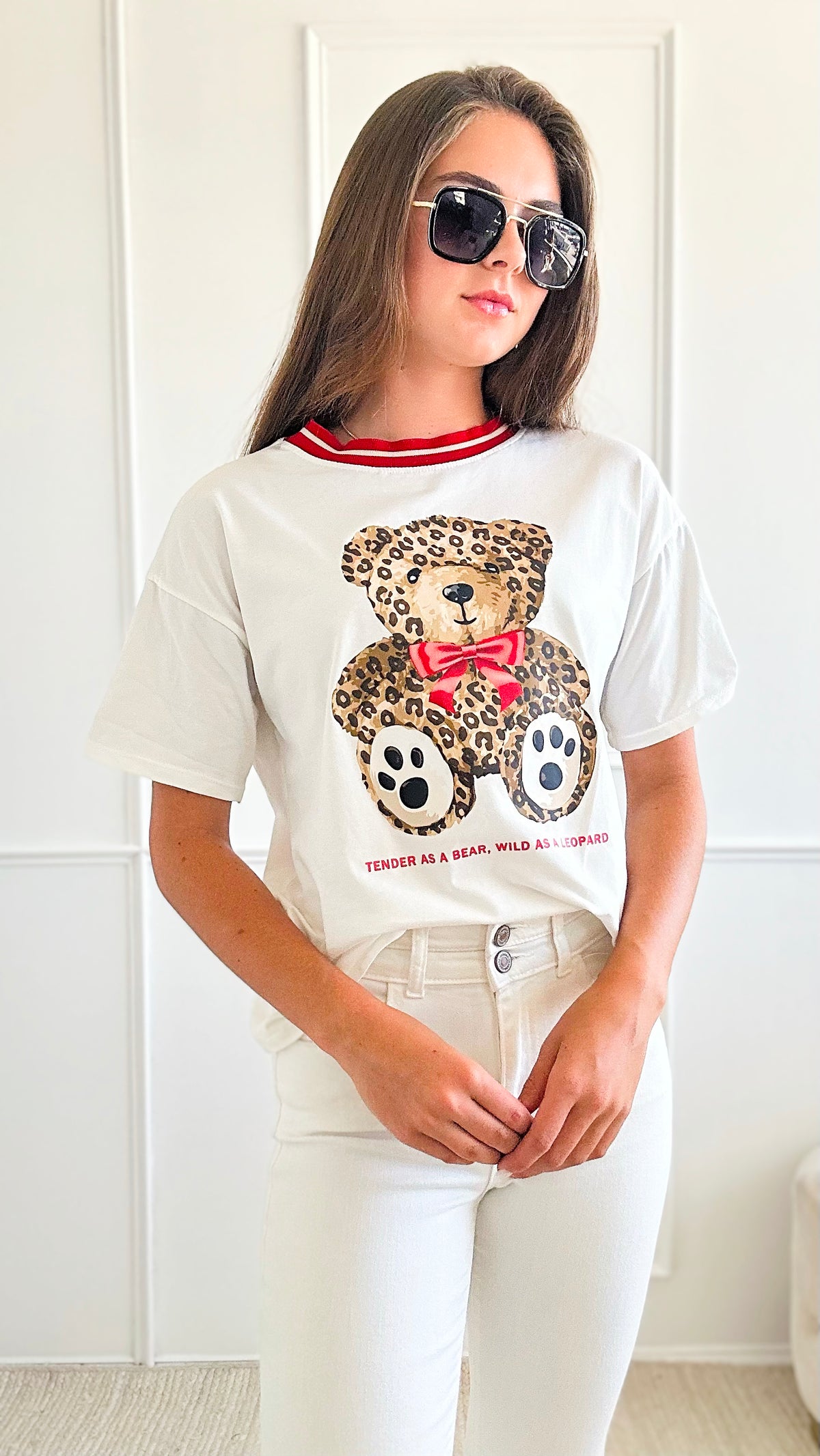Spotted Cub Italian Tee-110 Short Sleeve Tops-Italianissimo-Coastal Bloom Boutique, find the trendiest versions of the popular styles and looks Located in Indialantic, FL