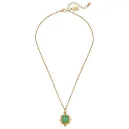 Charlotte Dainty Green Necklace - Susan Shaw-230 Jewelry-SUSAN SHAW-Coastal Bloom Boutique, find the trendiest versions of the popular styles and looks Located in Indialantic, FL
