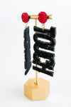 Touch D Earrings - Black/Red-230 Jewelry-Golden Stella-Coastal Bloom Boutique, find the trendiest versions of the popular styles and looks Located in Indialantic, FL