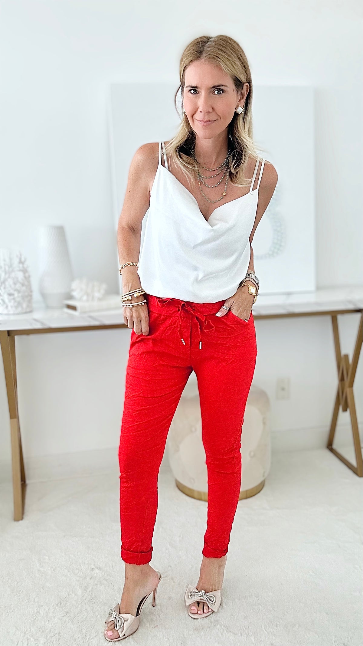 Love Endures Italian Jogger - Red-180 Joggers-Germany-Coastal Bloom Boutique, find the trendiest versions of the popular styles and looks Located in Indialantic, FL