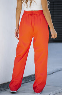 Elegant Waist Pants - Rust-170 Bottoms-LAVENDER J-Coastal Bloom Boutique, find the trendiest versions of the popular styles and looks Located in Indialantic, FL