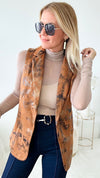 Suede Texture Brush Pattern Vest-HIGH MJ-Coastal Bloom Boutique, find the trendiest versions of the popular styles and looks Located in Indialantic, FL