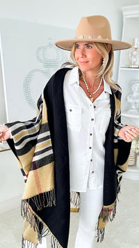 City Central Wrap - Multi/Black-260 Other Accessories-ICCO ACCESSORIES-Coastal Bloom Boutique, find the trendiest versions of the popular styles and looks Located in Indialantic, FL