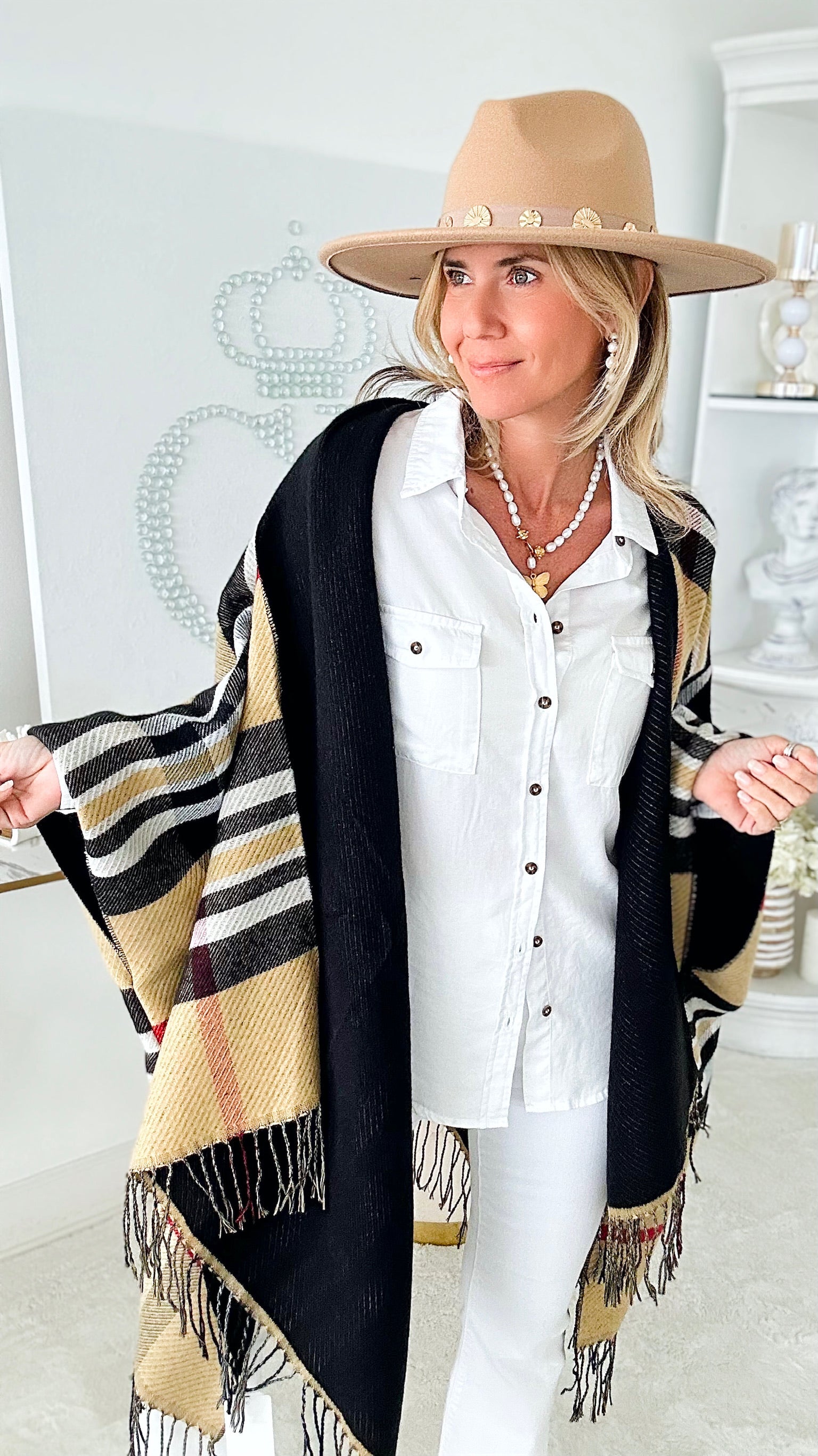 City Central Wrap - Multi/Black-260 Other Accessories-ICCO ACCESSORIES-Coastal Bloom Boutique, find the trendiest versions of the popular styles and looks Located in Indialantic, FL