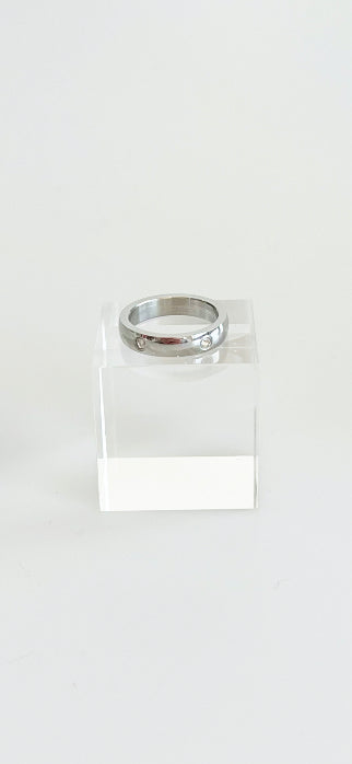 Studded CZ Ring - Silver-230 Jewelry-NYW-Coastal Bloom Boutique, find the trendiest versions of the popular styles and looks Located in Indialantic, FL