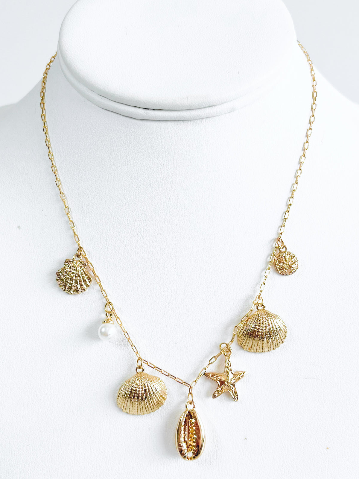 Sea Life Gold Necklace-230 Jewelry-Golden Stella-Coastal Bloom Boutique, find the trendiest versions of the popular styles and looks Located in Indialantic, FL