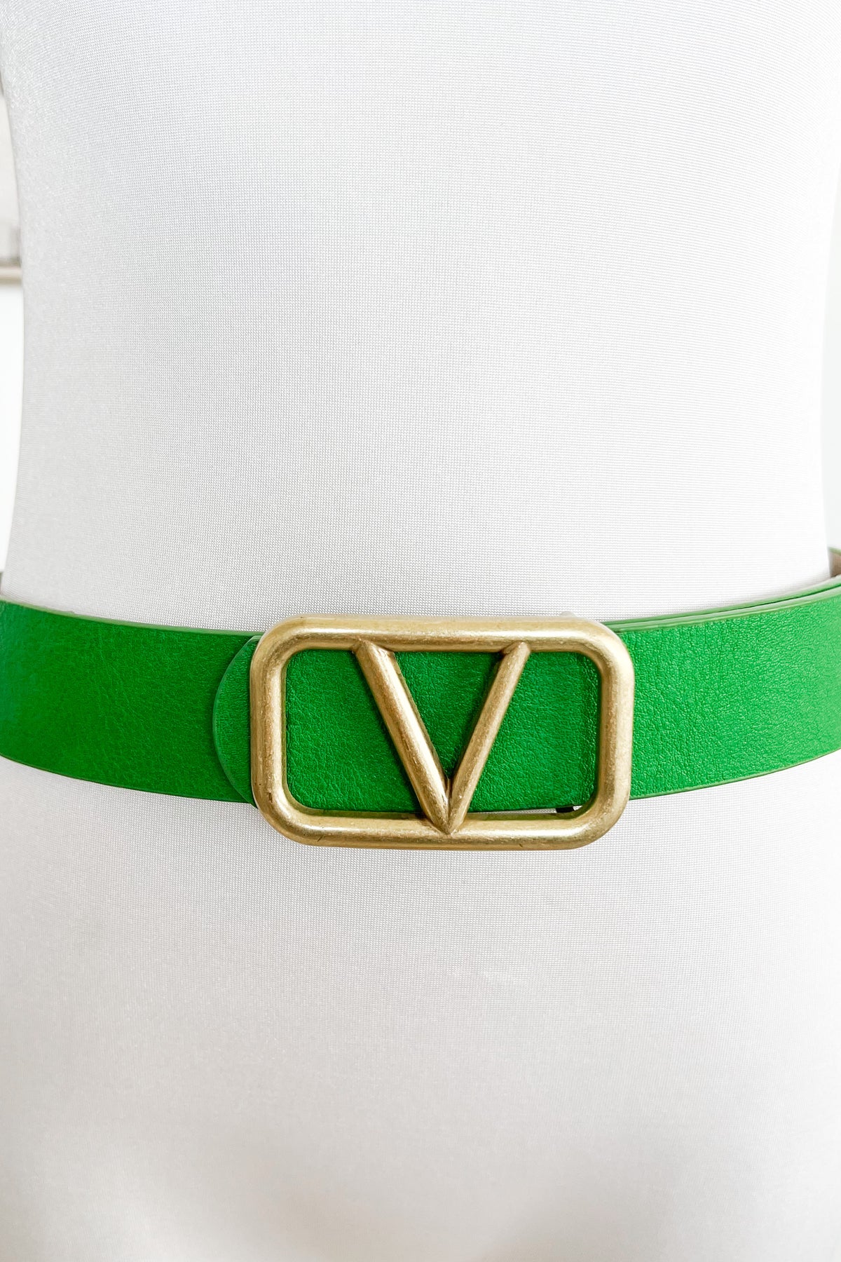 Boite V Buckle Belt - Green-260 Other Accessories-ICCO ACCESSORIES-Coastal Bloom Boutique, find the trendiest versions of the popular styles and looks Located in Indialantic, FL