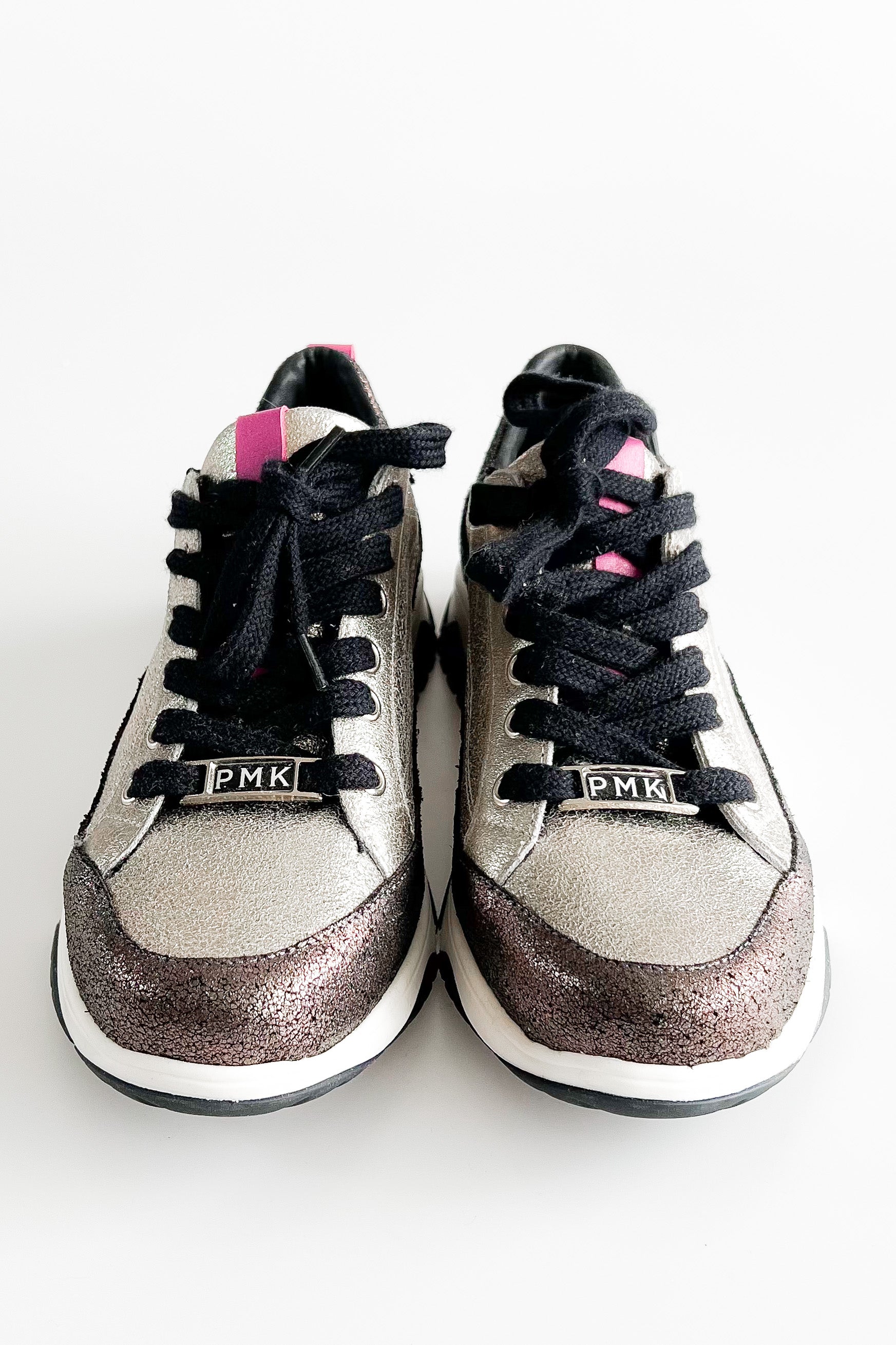 CB Exclusive Pewter Lace Up Sneakers - Metallic-250 Shoes-PMK Shoes-Coastal Bloom Boutique, find the trendiest versions of the popular styles and looks Located in Indialantic, FL