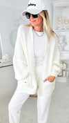 Sugar High Italian Cardigan- Off White-150 Cardigans/Layers-Italianissimo-Coastal Bloom Boutique, find the trendiest versions of the popular styles and looks Located in Indialantic, FL