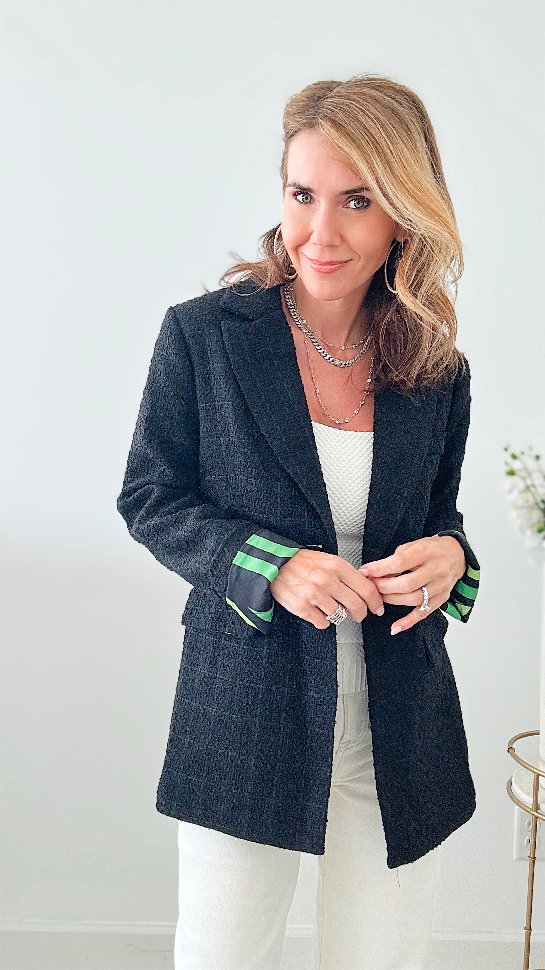 Single Button Blazer-Black-160 Jackets-SUNDAYUP-Coastal Bloom Boutique, find the trendiest versions of the popular styles and looks Located in Indialantic, FL
