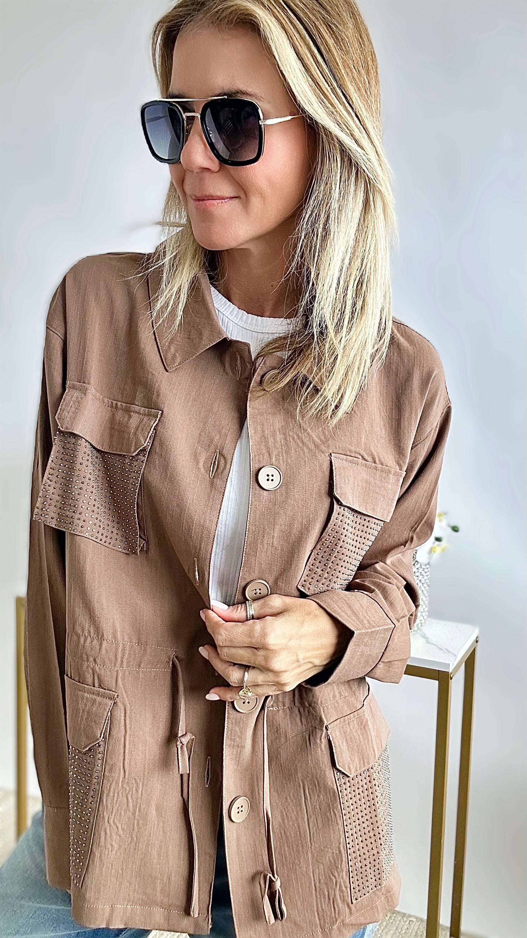 Elevated Anorak Jacket-160 Jackets-Rousseau-Coastal Bloom Boutique, find the trendiest versions of the popular styles and looks Located in Indialantic, FL
