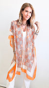 Flower Pattern Scarf - Orange-260 Other Accessories/NYW-ICCO ACCESSORIES-Coastal Bloom Boutique, find the trendiest versions of the popular styles and looks Located in Indialantic, FL