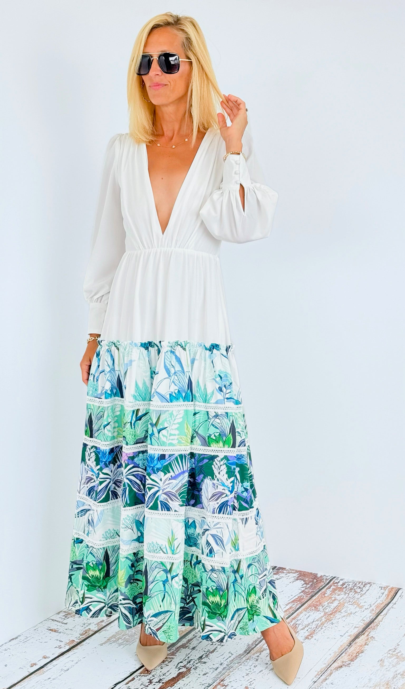 Island Time Maxi Dress-200 Dresses/Jumpsuits/Rompers-Rousseau-Coastal Bloom Boutique, find the trendiest versions of the popular styles and looks Located in Indialantic, FL