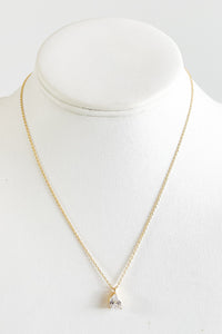 Pear Solitaire Necklace-230 Jewelry-BAG BOUTIQUE/H&D-Coastal Bloom Boutique, find the trendiest versions of the popular styles and looks Located in Indialantic, FL