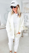 Sugar High Italian Cardigan- Off White-150 Cardigans/Layers-Italianissimo-Coastal Bloom Boutique, find the trendiest versions of the popular styles and looks Located in Indialantic, FL