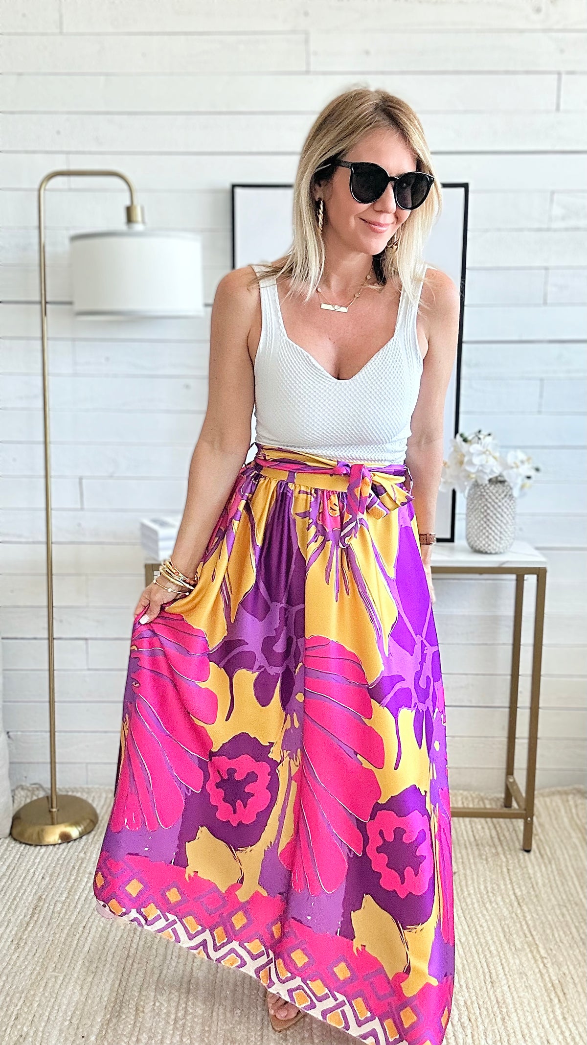 Hill Rose Maxi Skirt-170 Bottoms-Venti6 Outlet-Coastal Bloom Boutique, find the trendiest versions of the popular styles and looks Located in Indialantic, FL