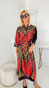 Elina 3/4 Sleeve Maxi Dress-200 Dresses/Jumpsuits/Rompers-ModaPosa-Coastal Bloom Boutique, find the trendiest versions of the popular styles and looks Located in Indialantic, FL