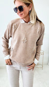 Dazing Daisies Sweater-140 Sweaters-Joh Apparel-Coastal Bloom Boutique, find the trendiest versions of the popular styles and looks Located in Indialantic, FL