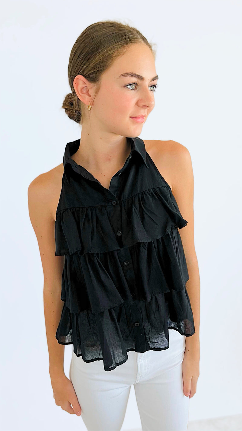 Summer Dreams Top - Black-100 Sleeveless Tops-HYFVE-Coastal Bloom Boutique, find the trendiest versions of the popular styles and looks Located in Indialantic, FL