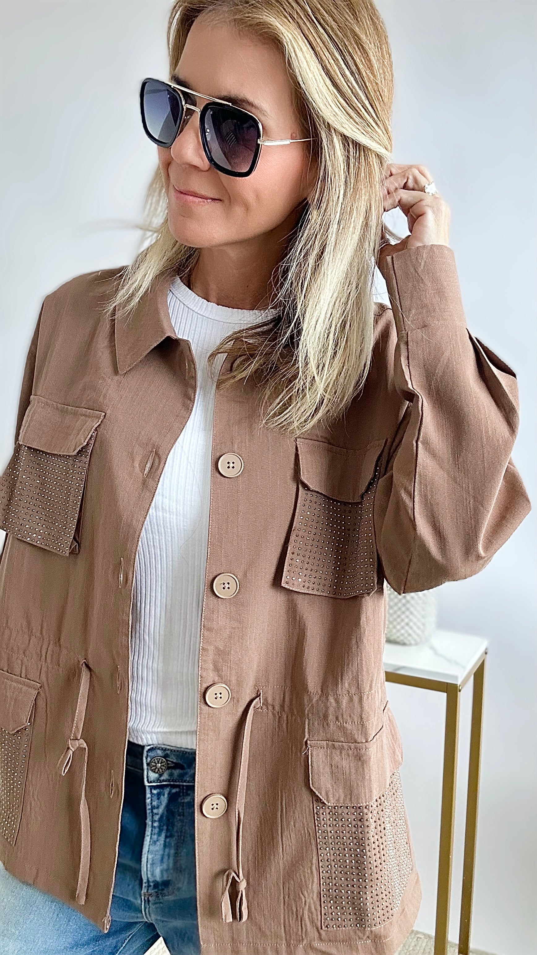 Elevated Anorak Jacket-160 Jackets-Rousseau-Coastal Bloom Boutique, find the trendiest versions of the popular styles and looks Located in Indialantic, FL
