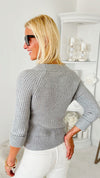 Hepburn Ribbed Sweater Top-140 Sweaters-Joh Apparel-Coastal Bloom Boutique, find the trendiest versions of the popular styles and looks Located in Indialantic, FL