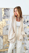 Sugar High Italian Cardigan-Ecru-150 Cardigans/Layers-Italianissimo-Coastal Bloom Boutique, find the trendiest versions of the popular styles and looks Located in Indialantic, FL