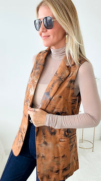 Suede Texture Brush Pattern Vest-HIGH MJ-Coastal Bloom Boutique, find the trendiest versions of the popular styles and looks Located in Indialantic, FL