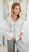 Romantic Lace Blouse-130 Long Sleeve Tops-MAZIK-Coastal Bloom Boutique, find the trendiest versions of the popular styles and looks Located in Indialantic, FL