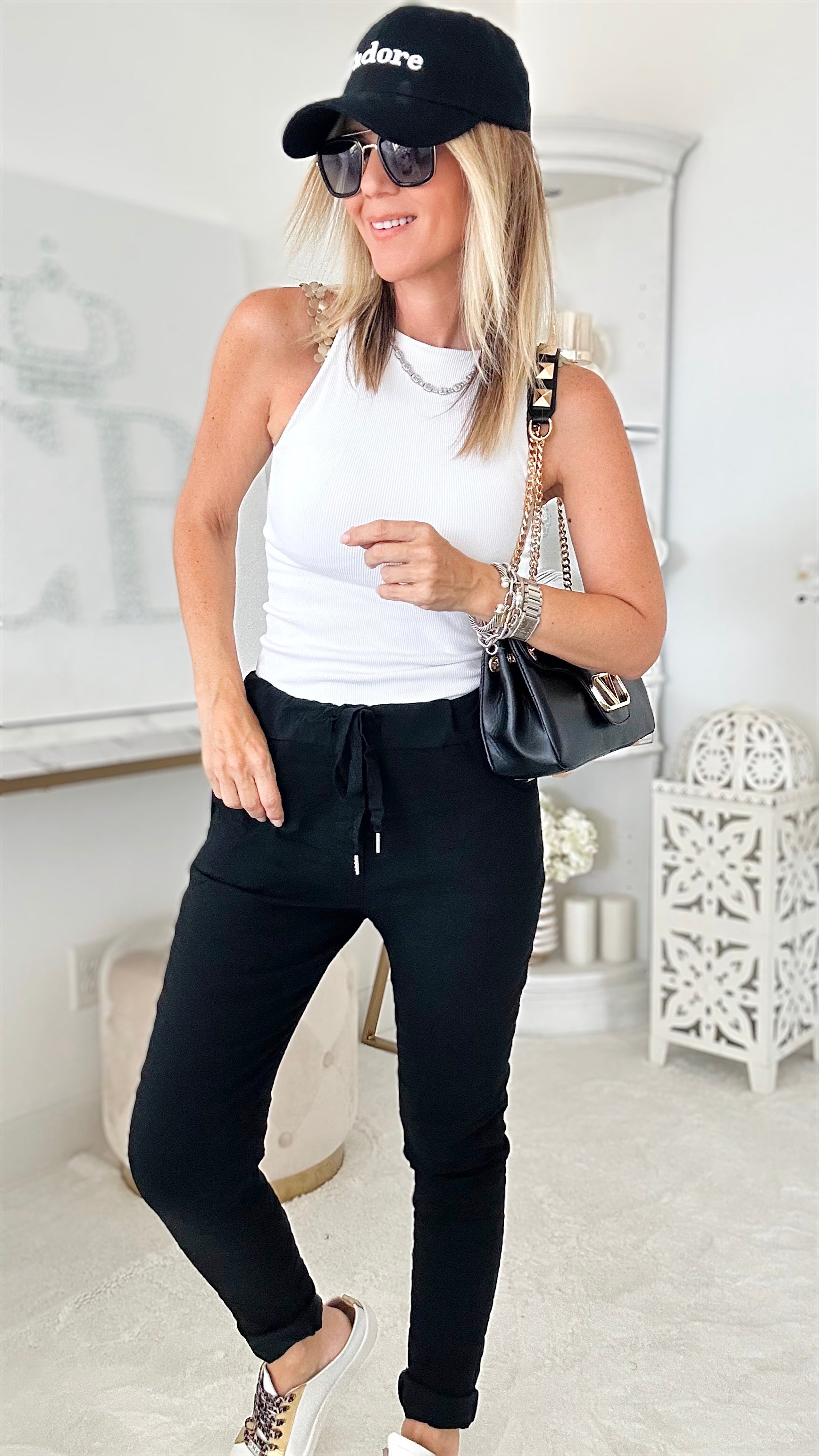 Love Endures Italian Jogger - Black-180 Joggers-Germany-Coastal Bloom Boutique, find the trendiest versions of the popular styles and looks Located in Indialantic, FL