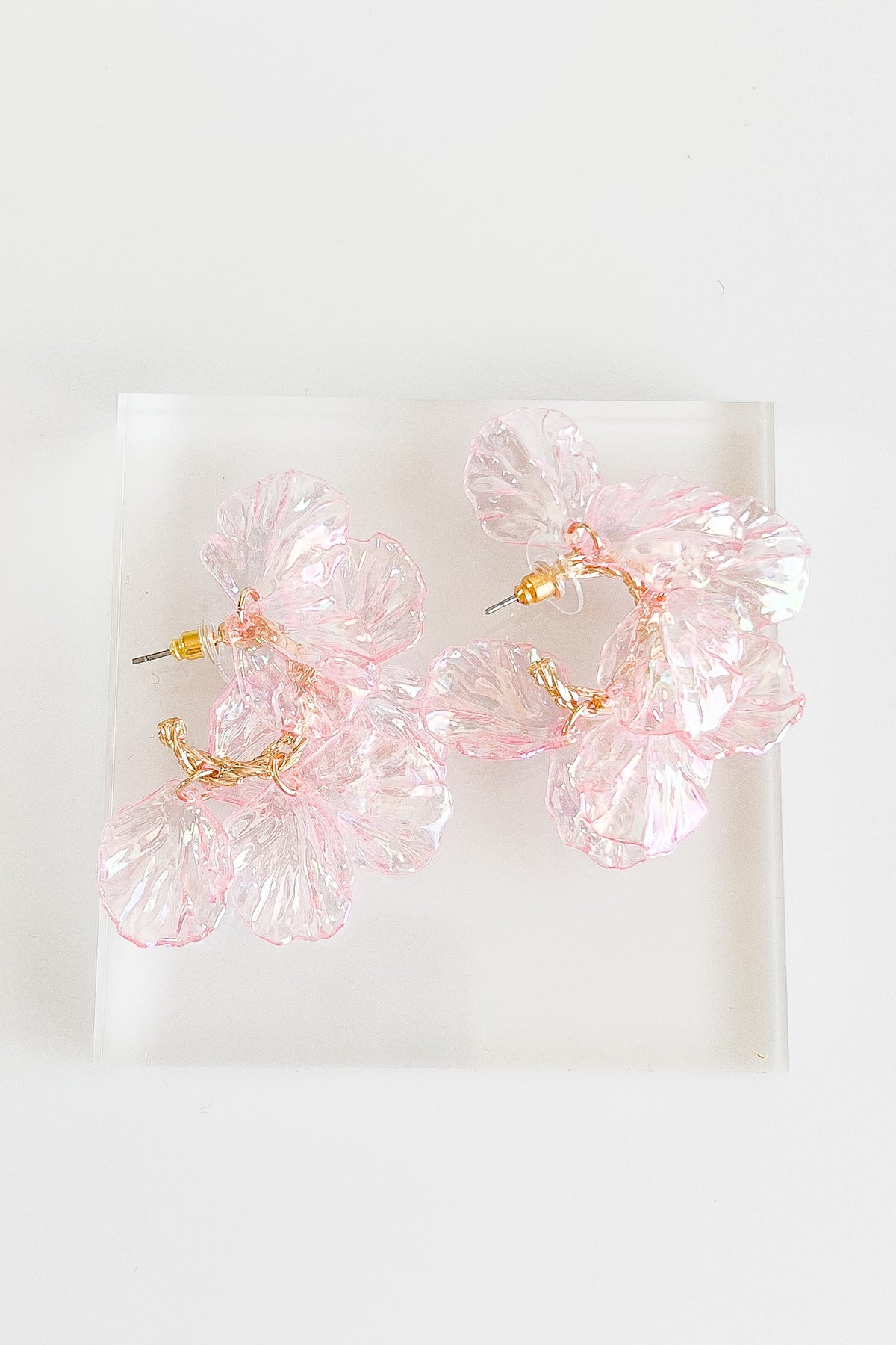 Iridescent Shell Hoop Earrings - Pink-230 Jewelry-Golden Stella-Coastal Bloom Boutique, find the trendiest versions of the popular styles and looks Located in Indialantic, FL