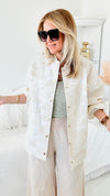 Embroidered Snap Front Jacket-160 Jackets-TOUCHE PRIVE-Coastal Bloom Boutique, find the trendiest versions of the popular styles and looks Located in Indialantic, FL