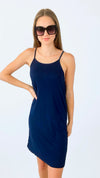 Italian Strappy Layering Slip - Navy-200 Dresses/Jumpsuits/Rompers-Italianissimo-Coastal Bloom Boutique, find the trendiest versions of the popular styles and looks Located in Indialantic, FL