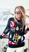 Beauty & The Feast Sweater-140 Sweaters-Chasing Bandits-Coastal Bloom Boutique, find the trendiest versions of the popular styles and looks Located in Indialantic, FL