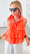 Summer Dreams Top - Orange-100 Sleeveless Tops-HYFVE-Coastal Bloom Boutique, find the trendiest versions of the popular styles and looks Located in Indialantic, FL