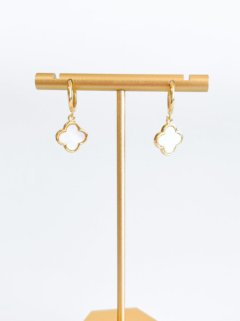 Clover Dangle Earrings-230 Jewelry-Wona Trading-Coastal Bloom Boutique, find the trendiest versions of the popular styles and looks Located in Indialantic, FL