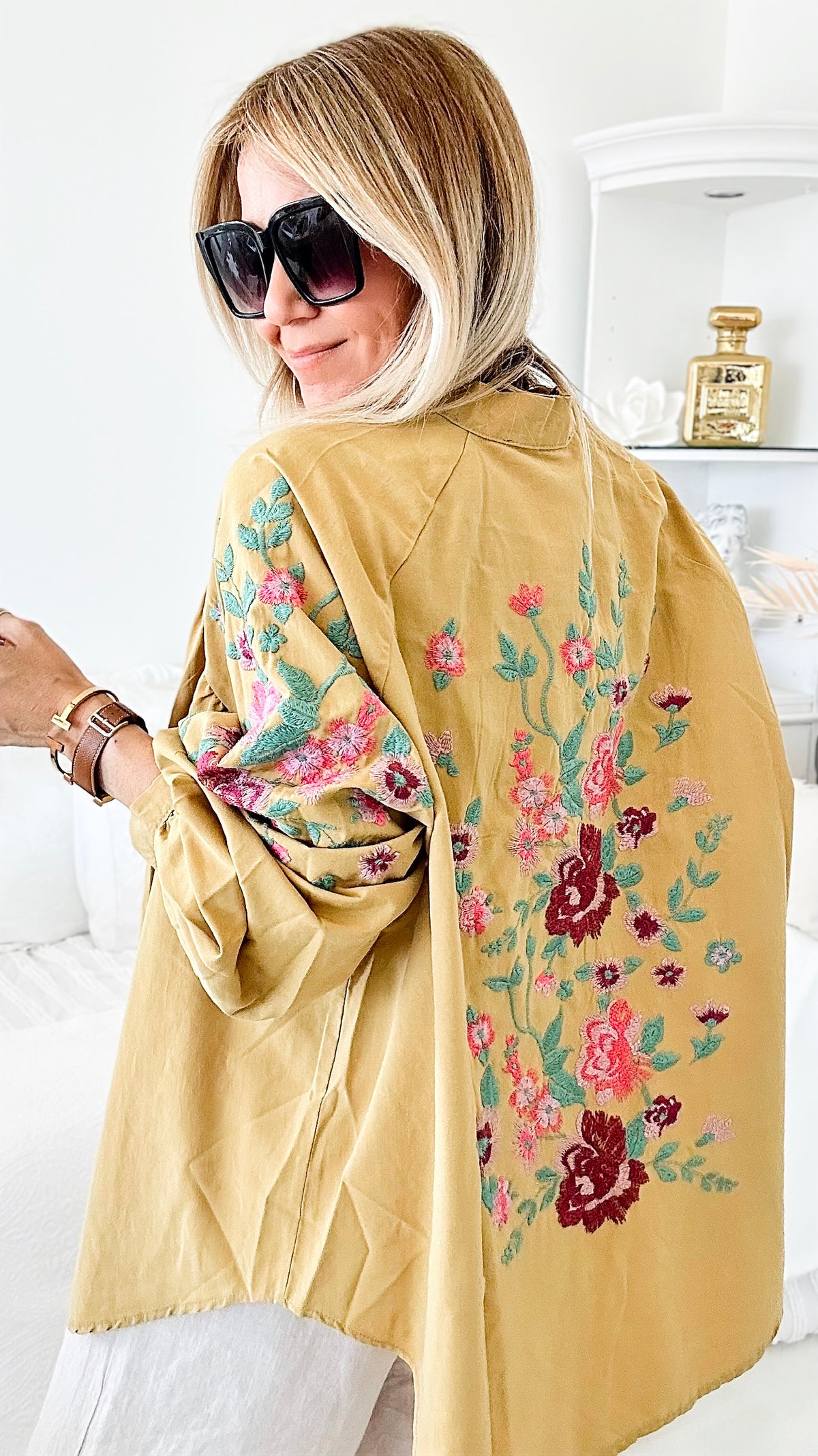 Adventurous Embroidered Kimono-160 Jackets-TOUCHE PRIVE-Coastal Bloom Boutique, find the trendiest versions of the popular styles and looks Located in Indialantic, FL
