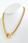 Omega CZ Baguette Clasp Round Necklace - Gold-230 Jewelry-NYC-Coastal Bloom Boutique, find the trendiest versions of the popular styles and looks Located in Indialantic, FL